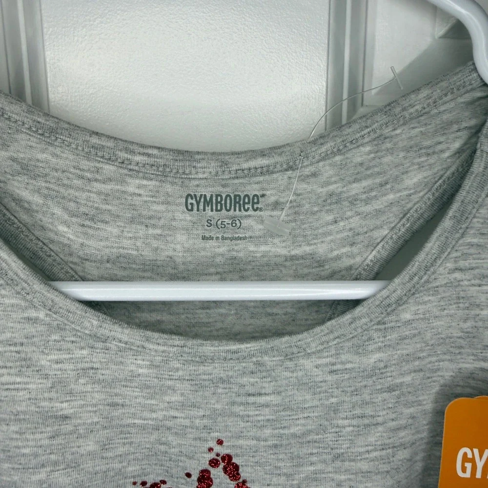 Gymboree Girls Grey‎ Pink Ombre Maple Leaf Glitter Tank Dress Size S 5-6 NWT